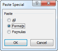 Copy chart formatting