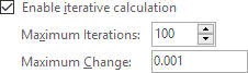 Excel circular references: Calculation, detection, control and removal