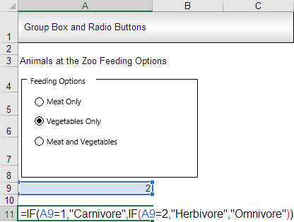 How to use form controls in Excel