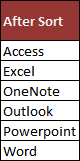 Sort data using formulas