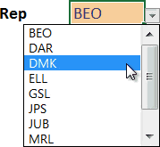 Unique Data Validation drop-down from duplicate table data