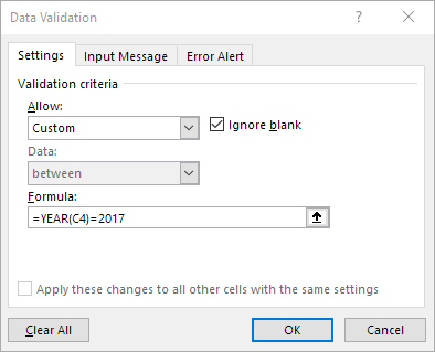 Four ways to specify dates using Excel data validation